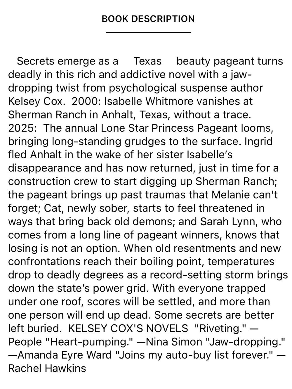 Pretty Dead Things by Kelsey Cox July 2026 BOTM Hardcover Book Mystery Thriller - Picture 13 of 15